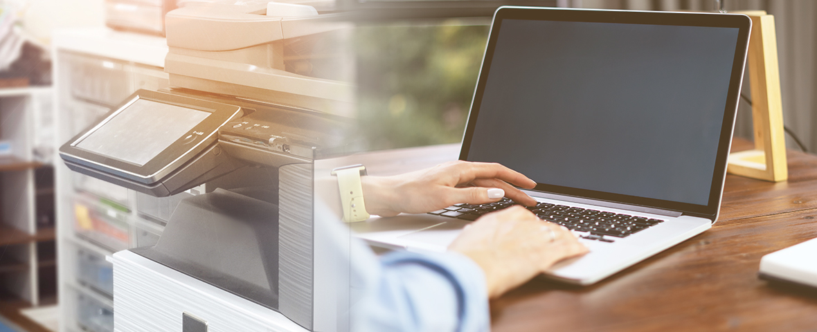 オフィス機器 建物内で複合機やPCを取り扱っている